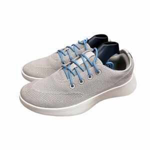 Allbirds Tree  Runner Go women size 8 Stylish Gray Sneakers with Blue Accents